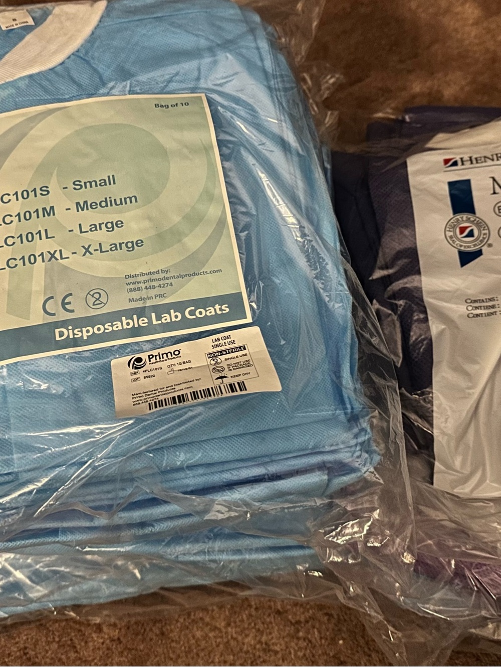 Blue Disposable Lab Coat - Small - Picture 3 of 5